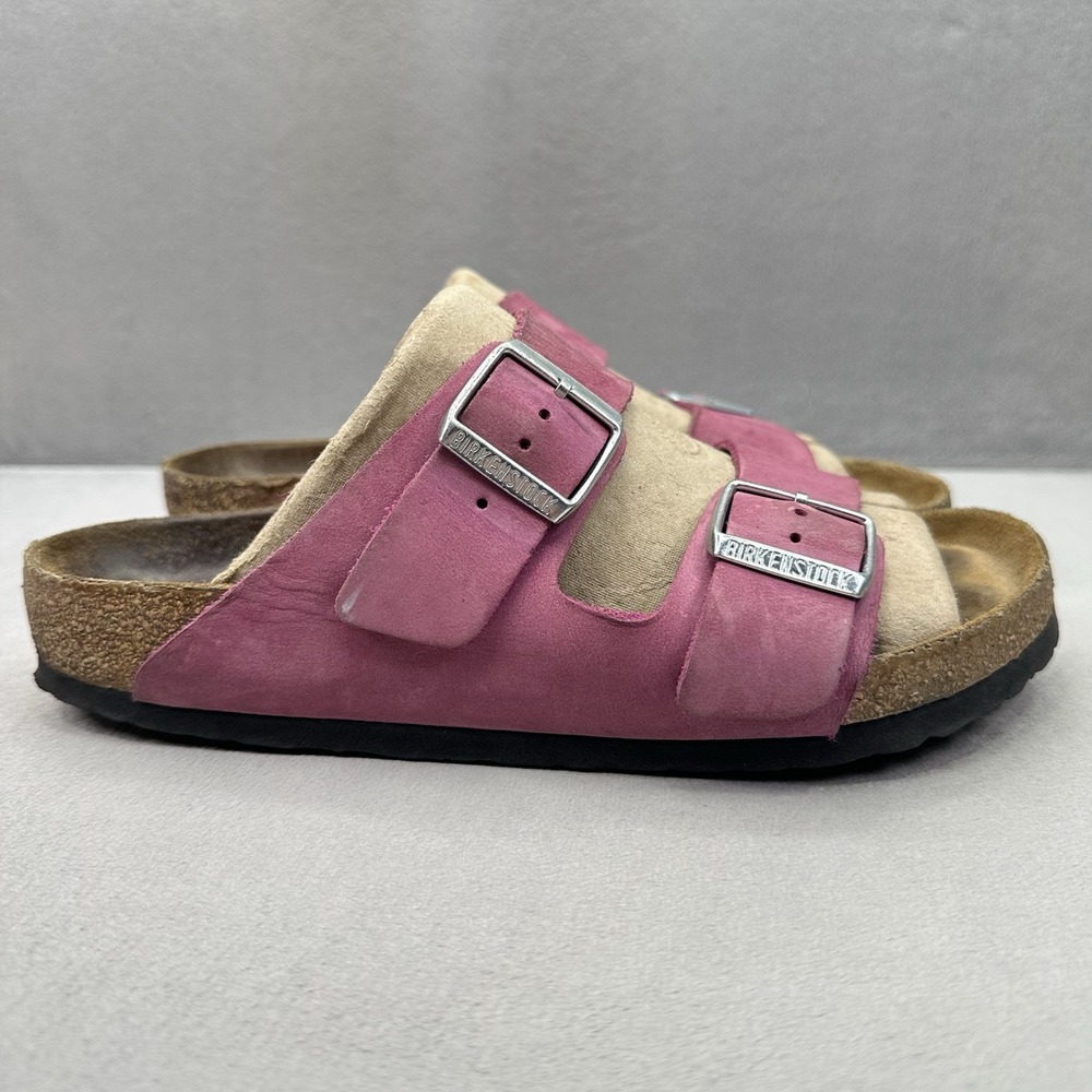 Birkenstock Arizona Womens Size 8 (EU 39) Sandals Pink Suede Comfort Slide